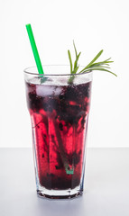 Fruit cocktail with blackberries