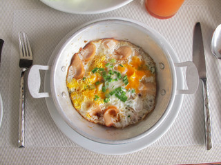 Pan Fried Egg with Toppings