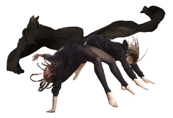 Fototapeta premium Pair of dancing contemporary dance