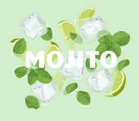 Mojito cocktail letter