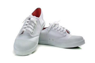 white sneakers isolated on white background