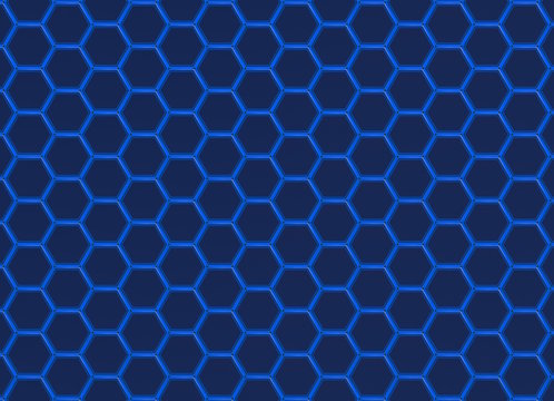 blue hexagon or bee nest wall background