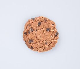 cookies or chocolate cookies on a background.