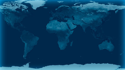 World map with Blue glow color : Elements of this image furnished by NASA