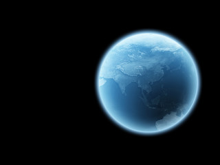 Naklejka na ściany i meble Earth Isolated on black background : Elements of this image furnished by NASA