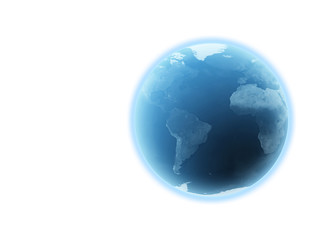 Earth Isolated on white background : Elements of this image furnished by NASA