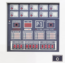 Control panel for fire alarm system ; engineering  industry background