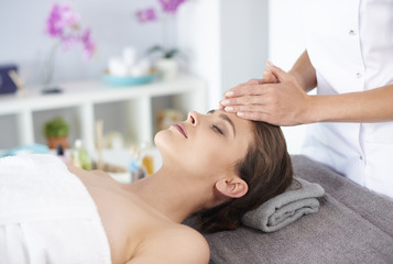 Woman spending time at spa
