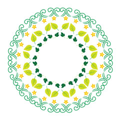 Ornamental  round lace design.
