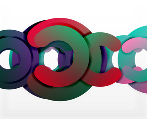 Circle geometric abstract background, colorful business or technology design for web
