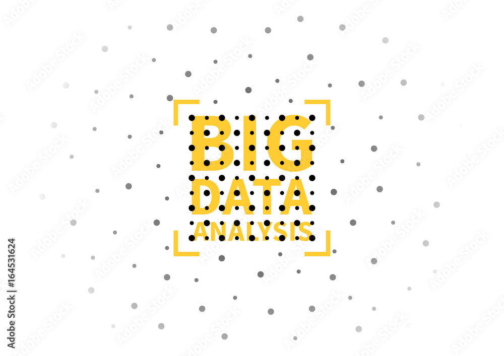 Aufkleber big data analysis vector illustration. information optimization and structure graphic design. statis