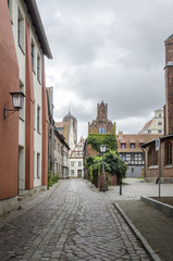 Cobbled Street, Stralsund, Germany