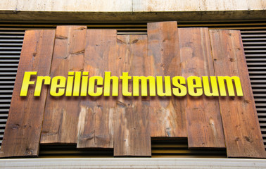 Schild 222 - Freilichtmuseum - obrazy, fototapety, plakaty