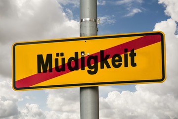 Schild 244 - Müde