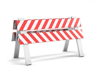 Road repair, under construction road sign. 3D rendering