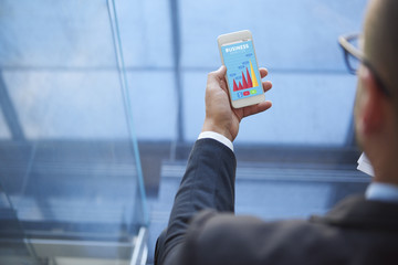 Smart phone used by a modern businessman
