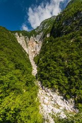 Boka waterfall in Slovenia Julian Alps