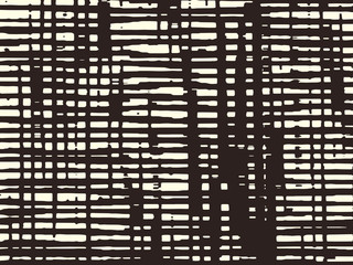 Abstract grunge vector background. Monochrome raster composition of irregular overlapping graphic elements.