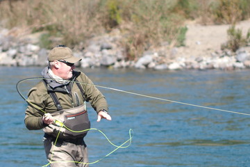 fly fishing new zealand river scene scenery trout