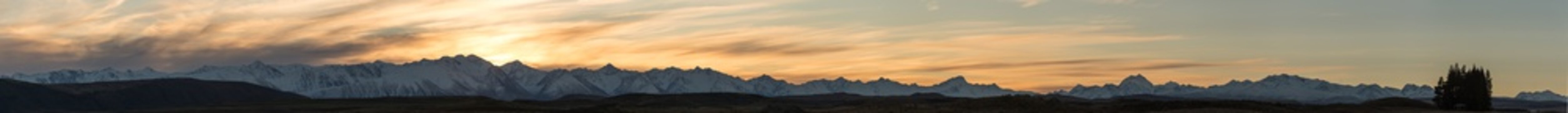 Wide panorama of southern alphs and mount cook. This is a very large panorama with a minimum print with of. 3m. Will print well into a large vista.
