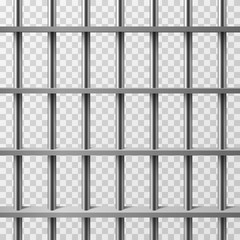 Jail cell bars isolated. Prison vector background