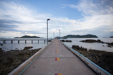 Obraz premium Cement bridge pier in Thailand