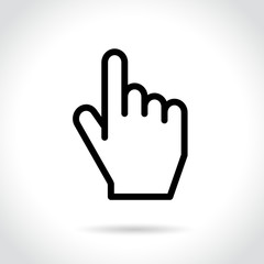 hand icon on white background