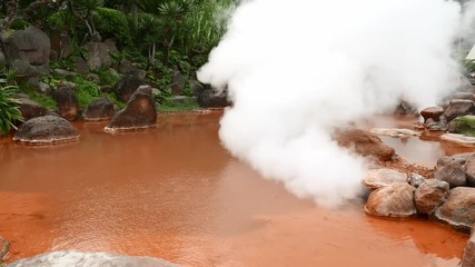 Japanese hot springs Bloody Hell Pond in Beppu