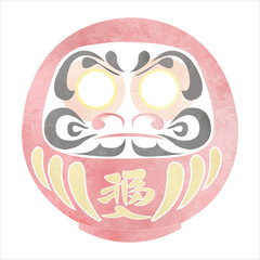 DARUMA IN WATERCOLOR EFFECT