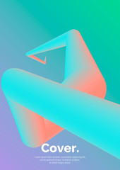 Fluid shape composition. Futuristic design posters. Abstract gradients background. Future Poster template. Vector Eps 10