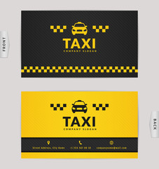 Business card for taxi company.