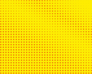 Cartoon pattern with circles, dots Halftone dotted background. Pop art style. Design element, border for web banners, cards, wallpapers.  Colorful. Vector illustration