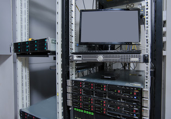server room in datacenter.