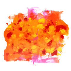 Vector background with red and yellow brush strokes