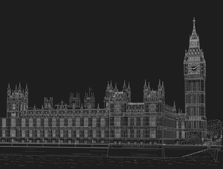 Sketch the palace of Westminster