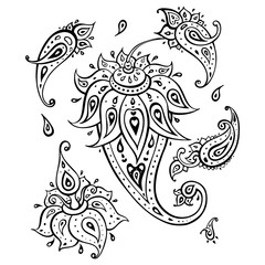 Paisley Ethnic ornament.