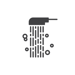 Shower icon vector, filled flat sign, solid pictogram isolated on white. Douche symbol, logo illustration. Pixel perfect graphics