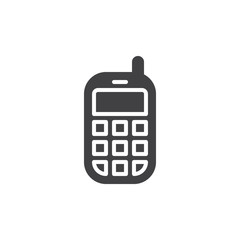 Mobile phone icon vector, filled flat sign, solid pictogram isolated on white. Symbol, logo illustration. Pixel perfect graphics