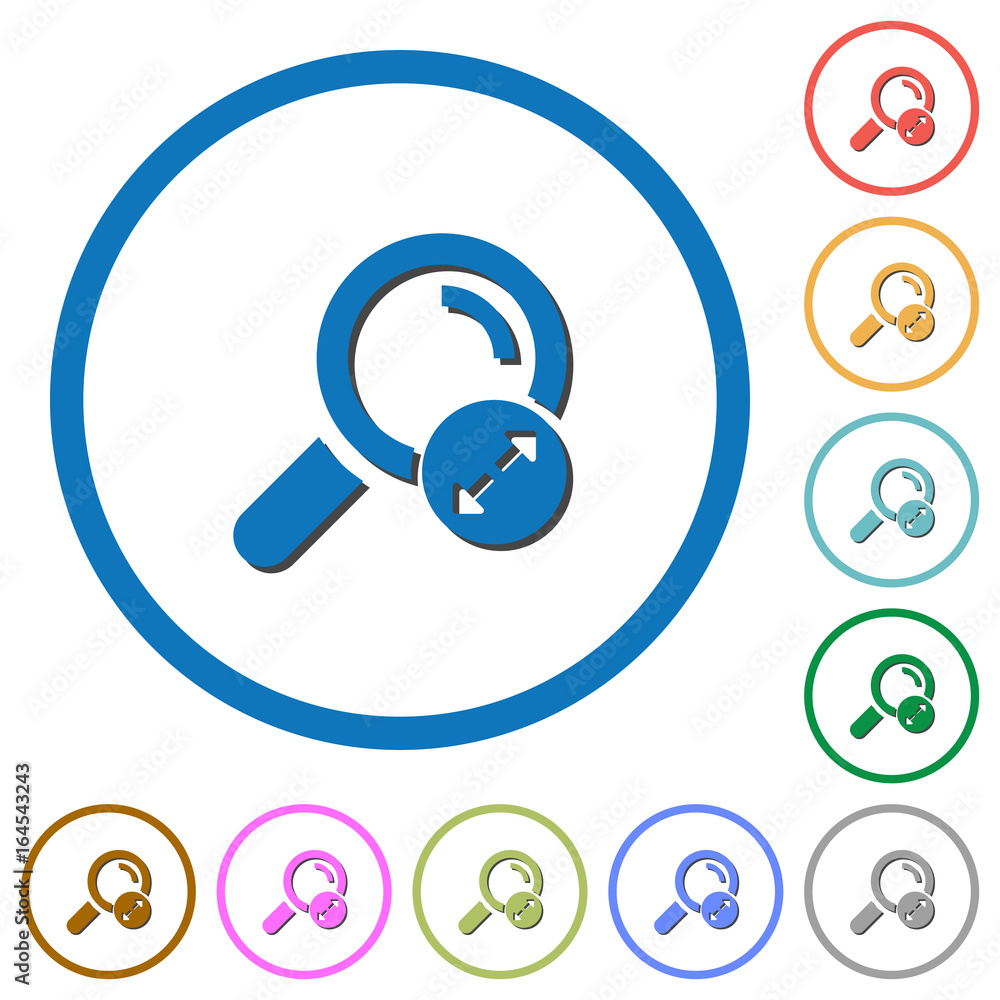 Poster extending search results icons with shadows and outlines