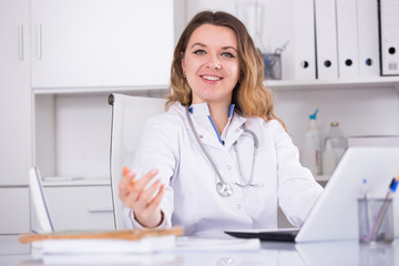 Female working in medical Center