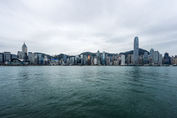 Obraz na płótnie Canvas view of victoria harbor in Hong Kong,China.