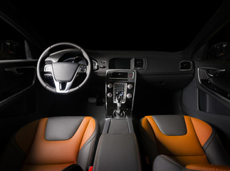 Modern sport car interior