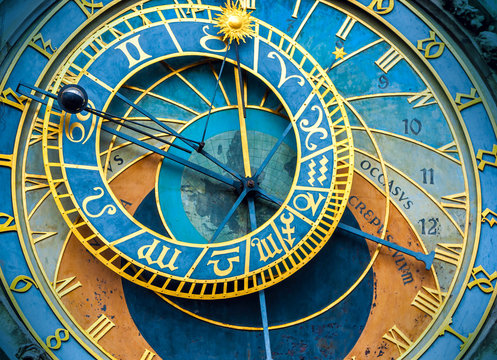 The old astronomical clock is one of the main sights of  Prague. The historical center of the city.