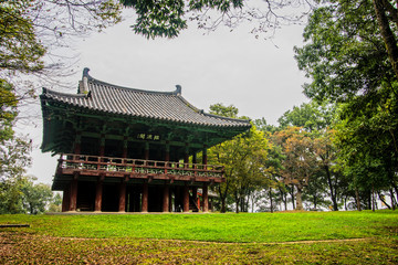 Gongju, South Korea - Gongju Gongsanseong Fortress's Imnyugak Pavilion. (UNESCO World Heritage)