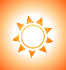 Vector illustration of sunrise sun 