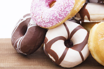 donuts isolated on white
