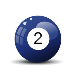 Pool ball vector illustration on white