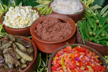 Filipino style salad and bagoong