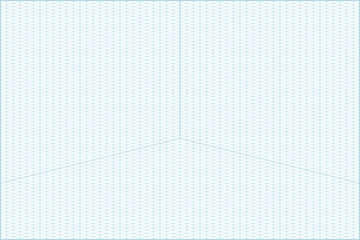Vector blue wide angle isometric grid graph paper horizontal background with axes