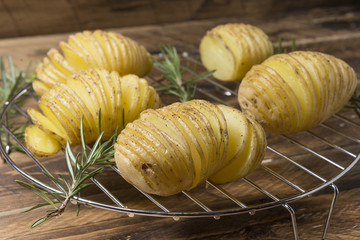 Potatoes hasselback